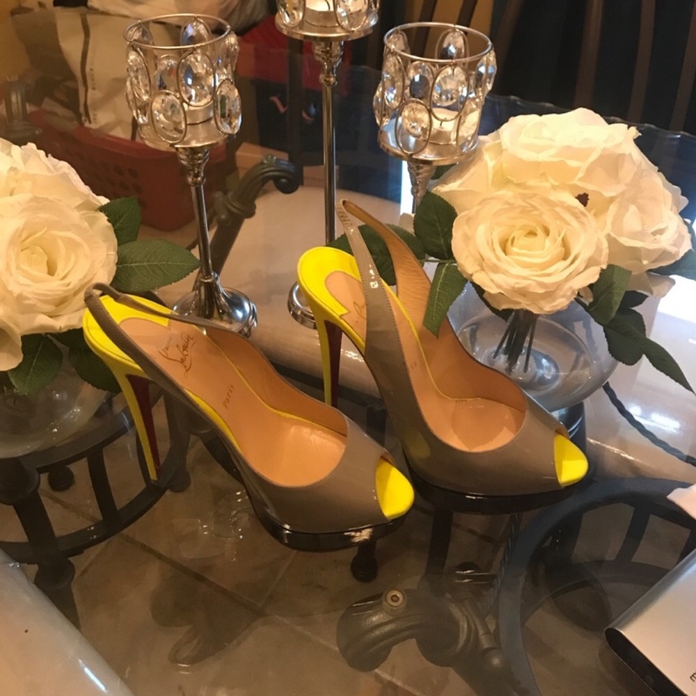 Louboutin Lady Peep Slingback for @ChefChantele